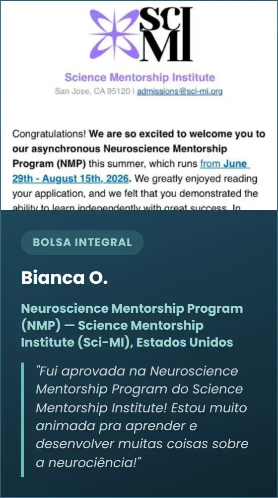 Bianca O. — Neuroscience Mentorship Program (NMP) — Science Mentorship Institute (Sci-MI), Estados Unidos