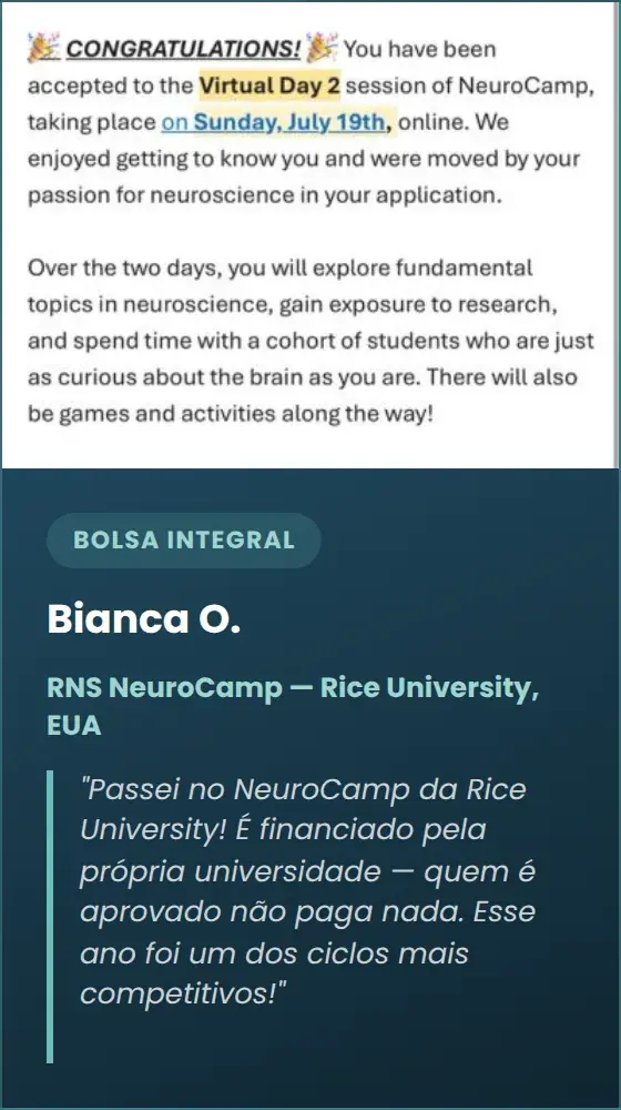 Bianca O. — RNS NeuroCamp — Rice University, EUA