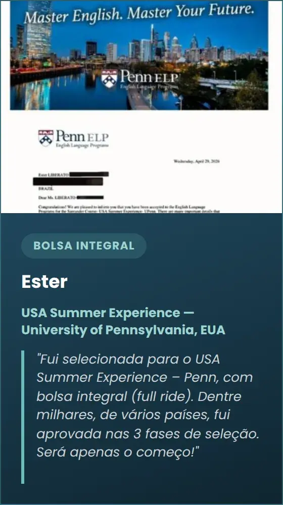 Ester — USA Summer Experience — University of Pennsylvania, EUA