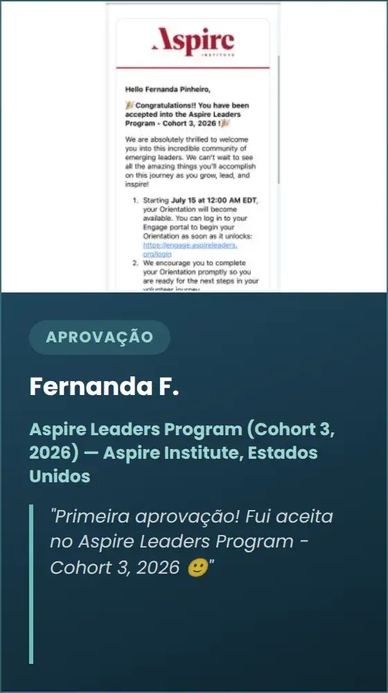 Fernanda F. — Aspire Leaders Program (Cohort 3, 2026) — Aspire Institute, Estados Unidos