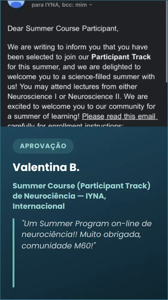 Valentina B. — Summer Course (Participant Track) de Neurociência — IYNA, Internacional