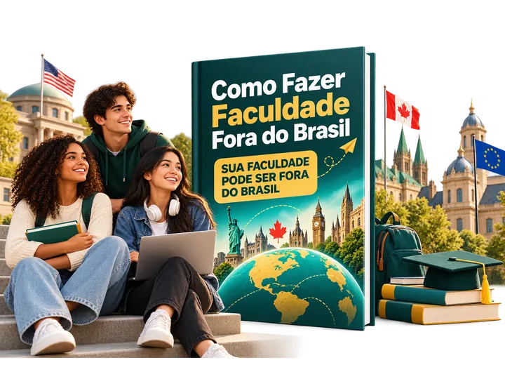 Capa: Como Fazer Faculdade Fora do Brasil