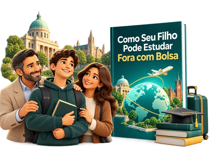 Capa: Como Seu Filho Pode Estudar Fora com Bolsa